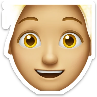 the yellow iphone emoji with eyes rolled diagonaly to the top right of the eye while having a simple smile showing no teeth sticker