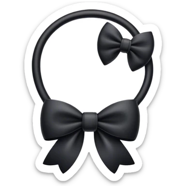 black bow around the neck  sticker