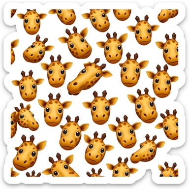 poo emoji with giraffe pattern sticker