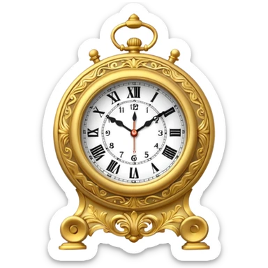  clock showing a 10 minutes before twelve. sticker