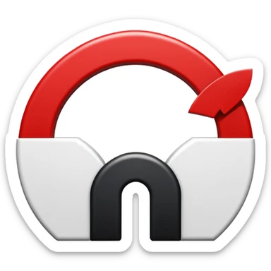 Représente moi une borne kilométrique rouge et blanche avec le chiffre N7. le bas est un rectangle blanc et le haut est en demi cercle rouge ayant la même largeur que le rectangle blanc. sticker