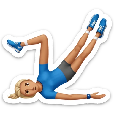 persona estirada suelo con las piernas levantadas deporte sticker