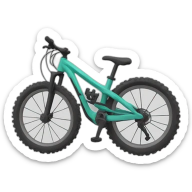 Mountain bike crashed sticker