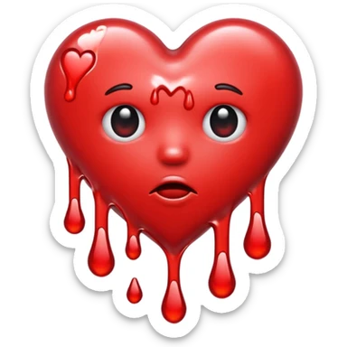 A melting heartbreak sticker