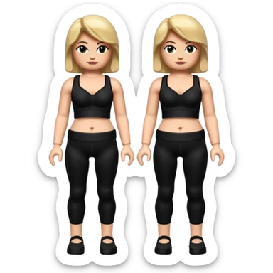 legging brassière noir gonflé ventre femme lego personnage sticker