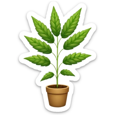 weed plant sticker