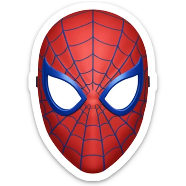 Spider man mask sticker