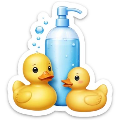 Soap and kids shampoo sticker