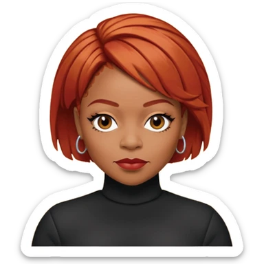 Tionne T-Boz Watkins with short red hair sticker