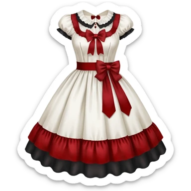 Lolita dress, white and blood sticker