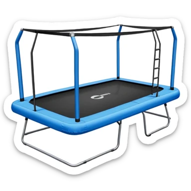 trampoline rectangulaire sans filet  sticker