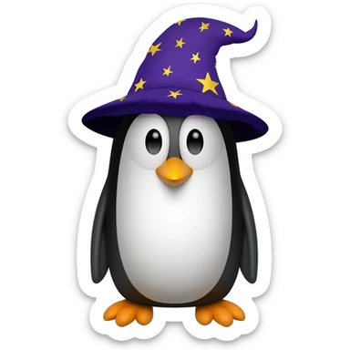 Penguin Wizard sticker