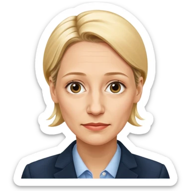 German politician Alice Weidel in a super realistic style sticker