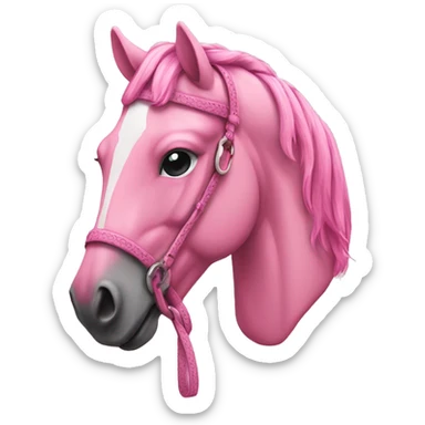 Pink detailed horseshoe  sticker
