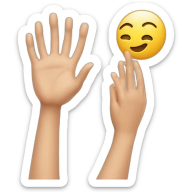 Je voudrais un émoticône qui représente des mains applaudissant avec enthousiasme. sticker