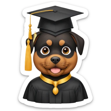 Rottweiler at school sticker