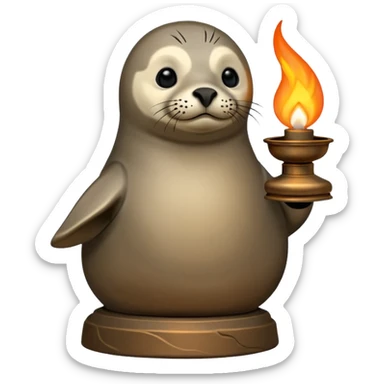 Seal oil lamp, Inuits sticker