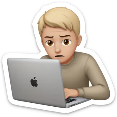 laptop working struggeling sticker