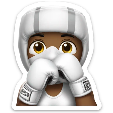 Can i have a girl that is boxing with white gloves sticker