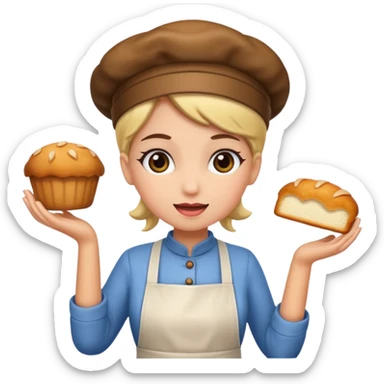 Bakery girl sticker