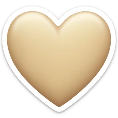 Beige heart sticker