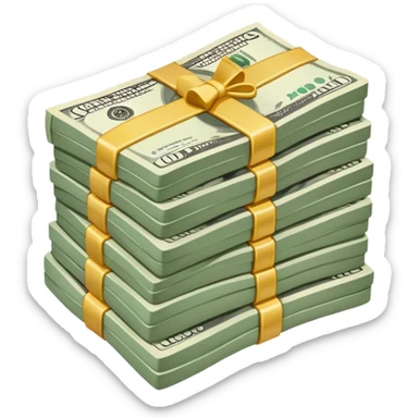 Money stacked sticker