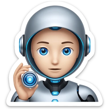 Create for me an image or emoji when an AI comes & changes the world of search engines. sticker