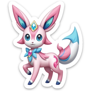 Palkia-Diancie-Sylveon-Jirachi-Meloetta-fusion  sticker