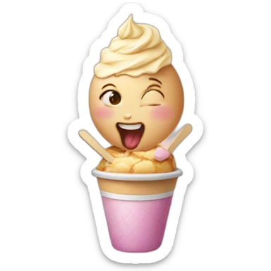 baby eat icecream sticker