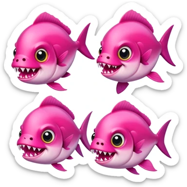 Piranha puppies sticker