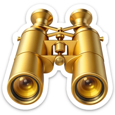  gold binoculars with large lenses make lenses point out straight sticker