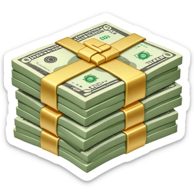 Money stacks sticker