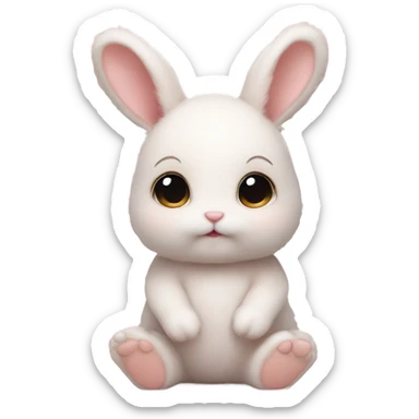 baby bunny with patrick ta babydoll blush sticker