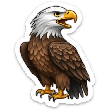 Traditional eagle tattoo sticker