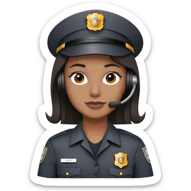 911 dispatcher dark gray uniform sticker