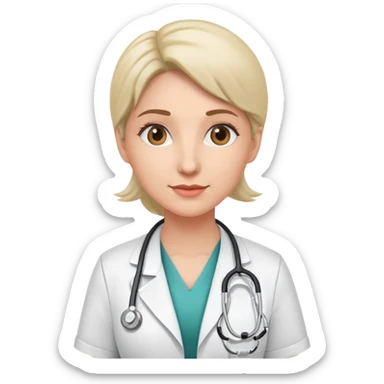 female white physician sticker