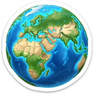 3d planet Earth sticker