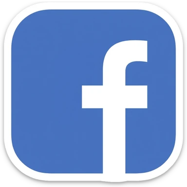 White Facebook app sticker