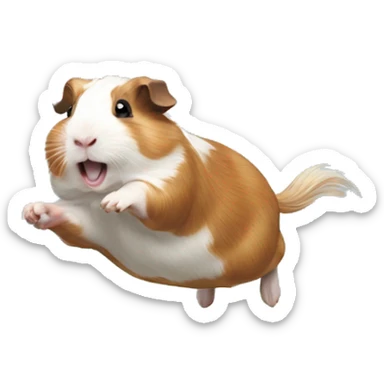 Guineapig jumping sticker