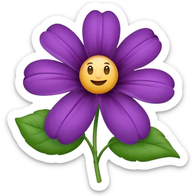 um emoji de cardo a flor sticker
