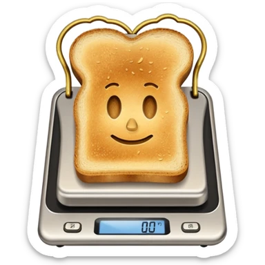 toast Weighing scale sticker