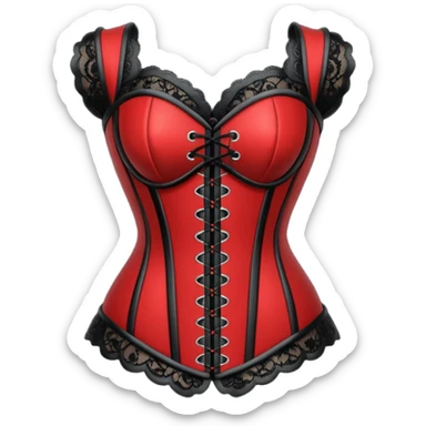 heart with gothic black lace corset sticker