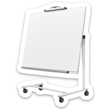 whiteboard on stand with wheels sticker