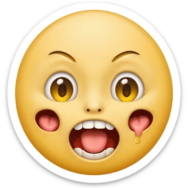 Emoji with hungry sticker