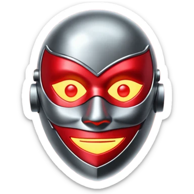 create a bold drill-themed emoji pack with metallic textures, masked characters, sharp shapes and intense red lighting, conveying danger and rhythm without any weapons sticker