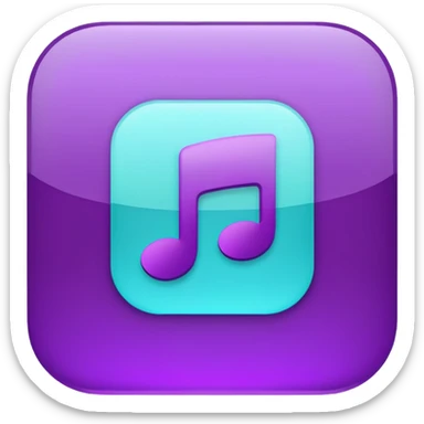 Purple and Cian Symbol Spotify app sticker