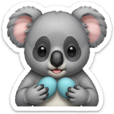 Cute koala covering it’s eyes  sticker