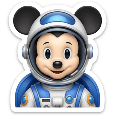 MICKEY DANS UN HABIT DE COSMONAUTE  sticker