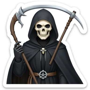 grim reaper with scythe sticker