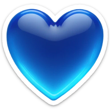 Neon glass cobalt heart  sticker